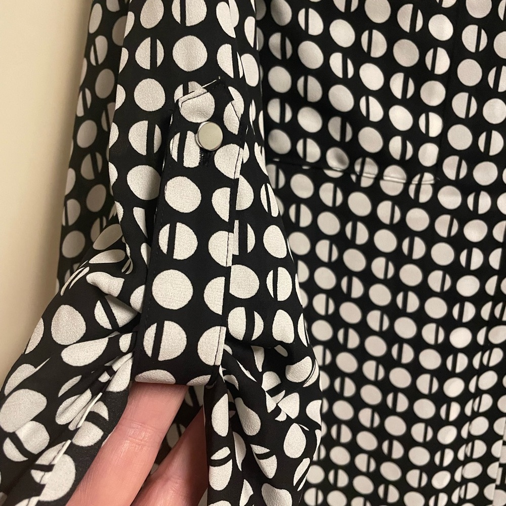 Cato Black and White Polka Dot Blouse